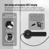 Tooleroo Digital Smart Door Lock Handle - 5in1 Keypad Home Entry Security System - Low Angle