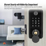 Tooleroo Digital Smart Door Lock Keypad - 5-in-1  Home Entry Security System - 45-Degree Angle