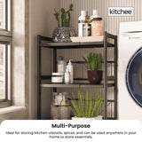 Kitchee Microwave Double Shelf - Expanding Storage Rack Kitchen Organiser Stand - 45-Degree Angle