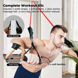 Social Hike Resistance Band Set with Handles - 11pcs Home Workout Kit 4.5-68kg - Rear View