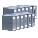 10x Kitchee Foldable Bed Sheet Storage Box - Linen and Closet Organiser Grey