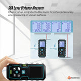 Tooleroo 100m Digital Laser Distance Measurer - LCD Area Volume Meter Tool - Close-Up Angle