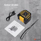 Tooleroo 60m Digital Laser Tape Measure + 5m Steel Tape – 3-in-1 Cross Marking - Low Angle