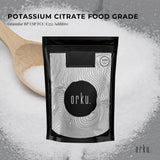 Orku 100g Potassium Citrate Food Grade - Granular BP USP FCC E332 Additive - Front View