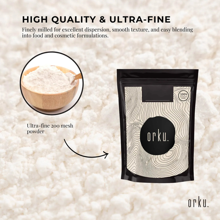 Orku 1Kg Xanthan Gum Thickener Pure Fine Powder 200 Mesh FCC E415 Food Additive