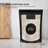Orku 1Kg Xanthan Gum Thickener Pure Fine Powder 200 Mesh FCC E415 Food Additive - Front View