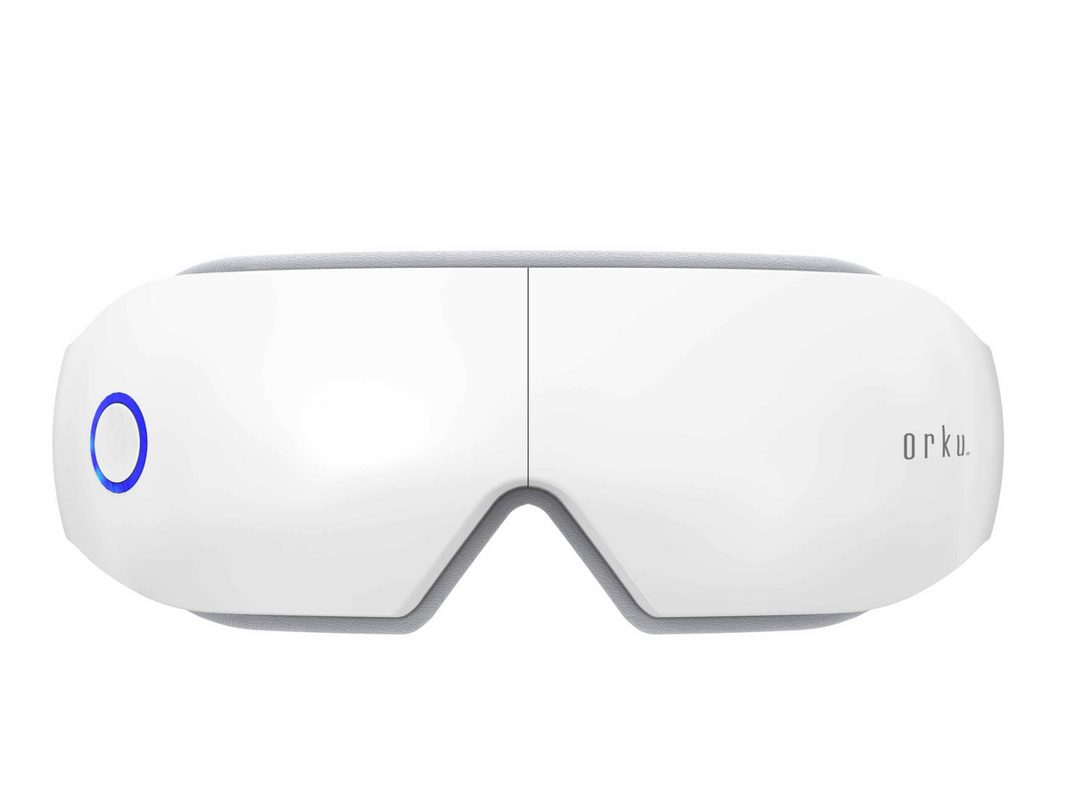 Orku Rechargeable Eye Massager ??Vibration Heat Pressure Therapy with Bluetooth