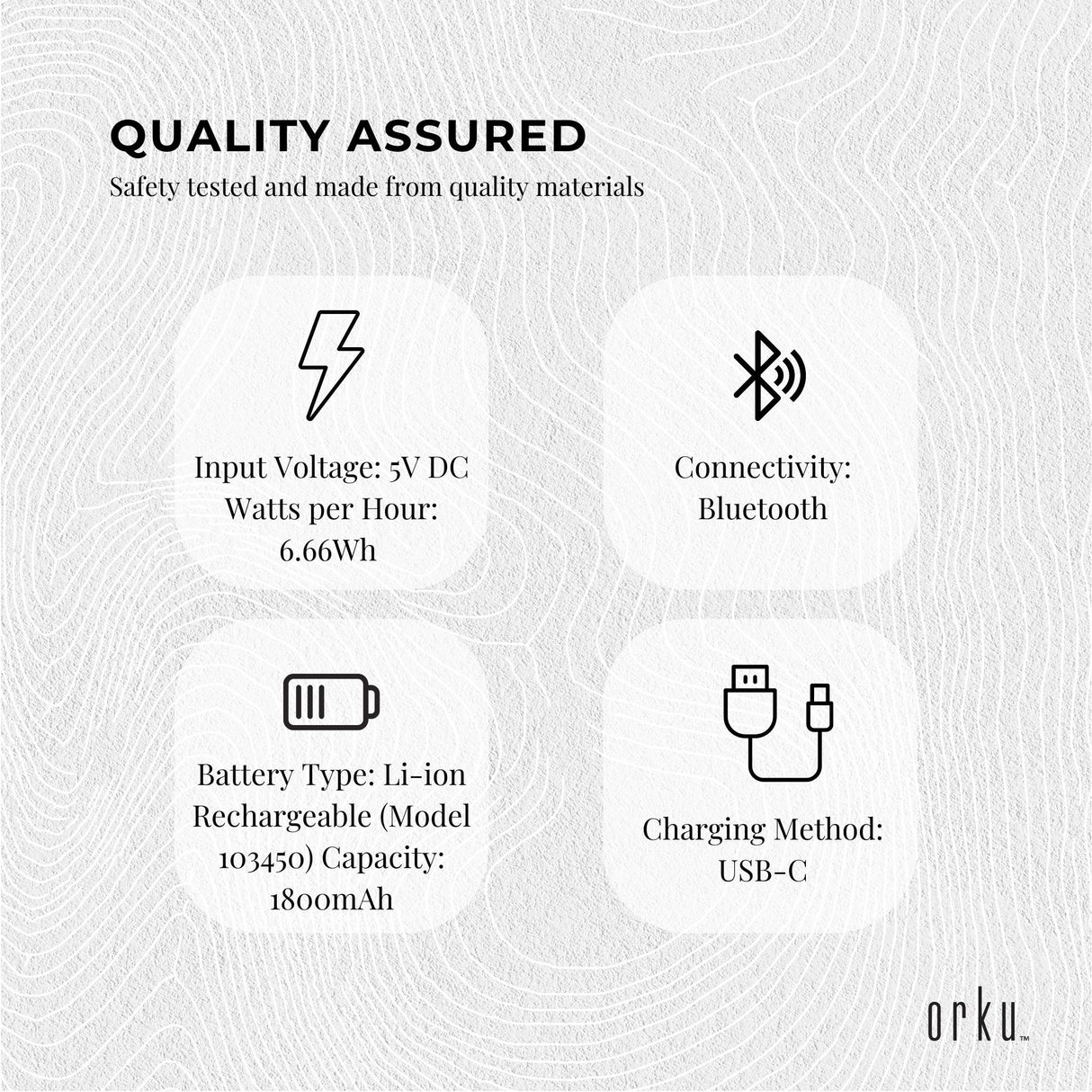 Orku Rechargeable Eye Massager ??Vibration Heat Pressure Therapy with Bluetooth