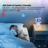 Social Hike Galaxy Star Projector - Colour LED Astronaut Night Light and Remote - Rear View
