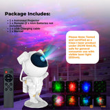 Social Hike Galaxy Star Projector - Colour LED Astronaut Night Light and Remote - Low Angle
