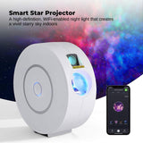 Social Hike Smart Galaxy Star Projector – WiFi LED Light App Voice Control White - Front View