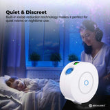 Social Hike Smart Galaxy Star Projector – WiFi LED Light App Voice Control White - Rear View