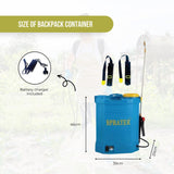 16L Rechargeable Backpack Pressure Sprayer - Portable Electric Garden Weed Pump - Side View