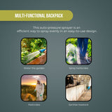 16L Rechargeable Backpack Pressure Sprayer - Portable Electric Garden Weed Pump - Close-Up Angle
