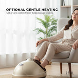 Orku 3D Foot Massager Machine - Home Heat Massage Kneading Air Compression Gold - 45-Degree Angle