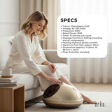 Orku 3D Foot Massager Machine - Home Heat Massage Kneading Air Compression Gold - Close-Up Angle