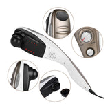 Full Body Handheld Massager Machine Champagne - 6 Massage Heads Neck Shoulder - Top-Down View