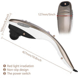 Full Body Handheld Massager Machine Champagne - 6 Massage Heads Neck Shoulder - Rear View