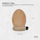 USB Colour Changing Egg Shape Himalayan Pink Salt Lamp Color Change LED Light - Top-Down View