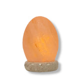 USB Colour Changing Egg Shape Himalayan Pink Salt Lamp Color Change LED Light - Low Angle