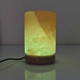 USB Colour Changing Salt Himalayan Lamp - Cylinder Shape Pink Rock LED Light - Extra Image