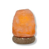 USB Colour Changing Salt Himalayan Lamp - Natural Shape Pink Rock LED Light - Side View