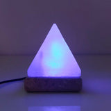 USB Colour Changing Salt Himalayan Lamp - Pyramid Shape Pink Rock LED Light - Extra Image