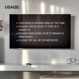 Tooleroo SMART TV Remote Control Compatible with PANASONIC DAEWOO HAIER & More - Rear View