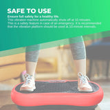 Social Hike Red Vibration Machine Platform - Exercise Plate Whole Body Workout - Top-Down View