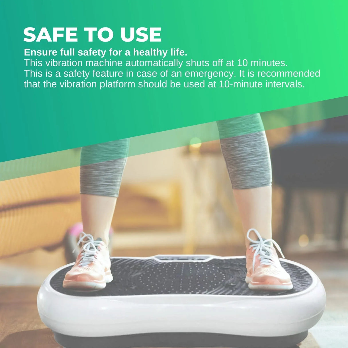 Social Hike White Vibration Machine Platform - Exercise Plate Whole Body Workout