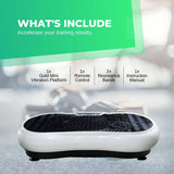Social Hike White Vibration Machine Platform - Exercise Plate Whole Body Workout - 45-Degree Angle
