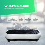 White Vibration Machine Platform - Exercise Vibrating Plate - Whole Body Workout - 45-Degree Angle