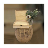 74 Slots Essential Oils Storage Box - Wooden 1-Tier Bottle Holder - Side View