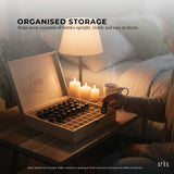 Orku 74 Essential Oil Bottle Storage Box Wooden Organiser Aromatherapy Case - Rear View