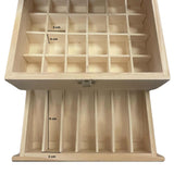 59 Slots Essential Oils Storage Box - Wooden 3-Tier Bottle Holder - 45-Degree Angle