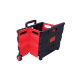 Foldable Shopping Cart - Portable Collapsible Wheeled Folding Trolley Crate - Top-Down View