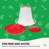6Kg Automatic Chicken Feeder - Plastic Poultry Chook Hen Feeding Seed Bucket - Top-Down View