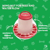 6Kg Automatic Chicken Feeder - Plastic Poultry Chook Hen Feeding Seed Bucket - Rear View