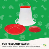 Rooster Farms 6Kg Automatic Chicken Feeder - Poultry Hen Feeding Seed Bucket - Side View