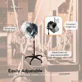 Ellie & Ruby Free Standing Hair Dryer Hood Bonnet Adjustable Salon Hairdryer - Top-Down View