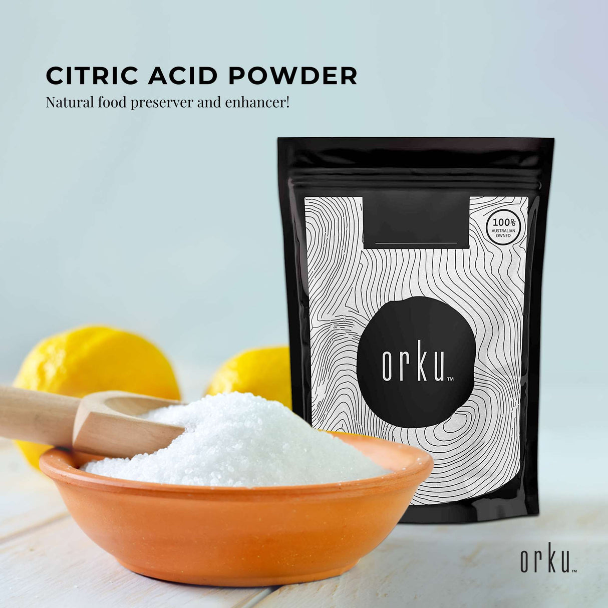 Food Grade 1Kg Citric Acid Powder - Non-GMO Anhydrous Preservative E330