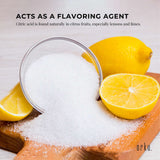 Food Grade 1Kg Citric Acid Powder - Non-GMO Anhydrous Preservative E330 - Close-Up Angle
