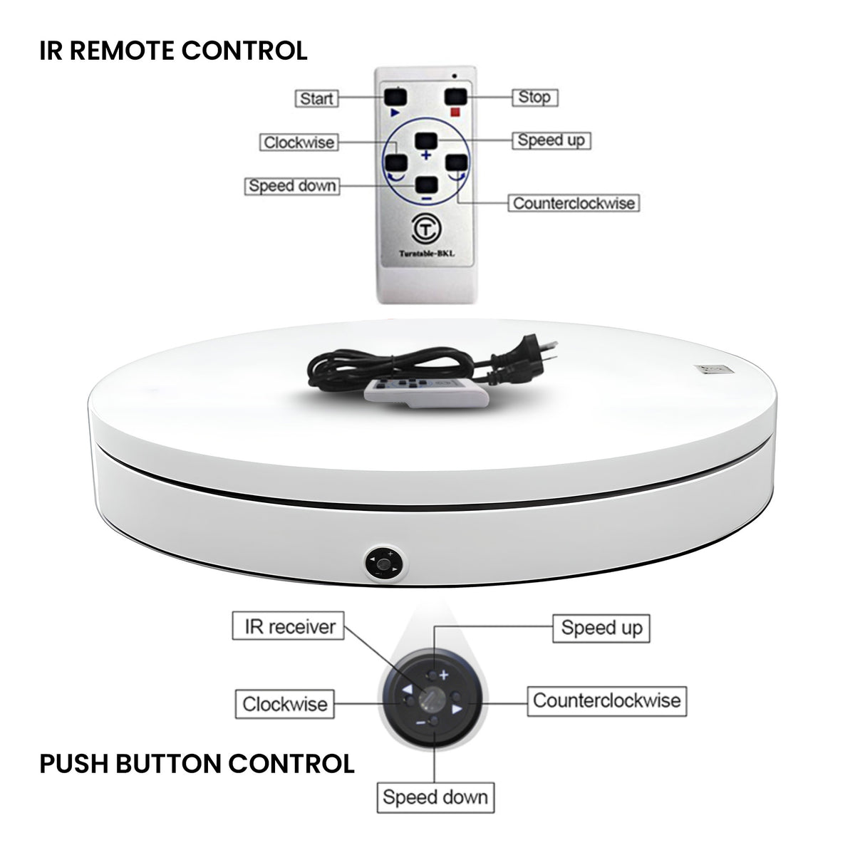 Christabelle 60cm 100kg Commercial-grade Electric Display Turntable Christmas