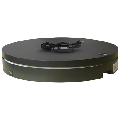 Christabelle 80cm 200kg Commercial Electric Display Turntable Power Outlet Black