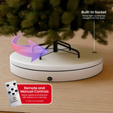 Christabelle 80cm 200kg Commercial Electric Display Turntable Motorised White - 45-Degree Angle