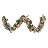 Christabelle Premium 1.8m Christmas Garland Jewelled Baubles & Berries Tree Decoration Ornament Pink Silver Gold
