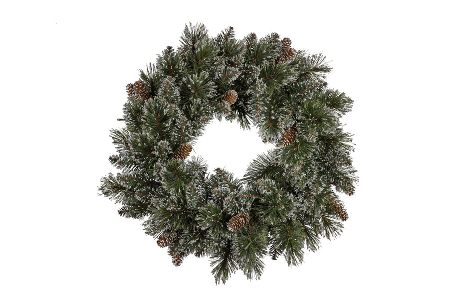Christabelle 61cm Christmas Wreath Cashmere Pine with LED Lights Front Door Decoration Ornament