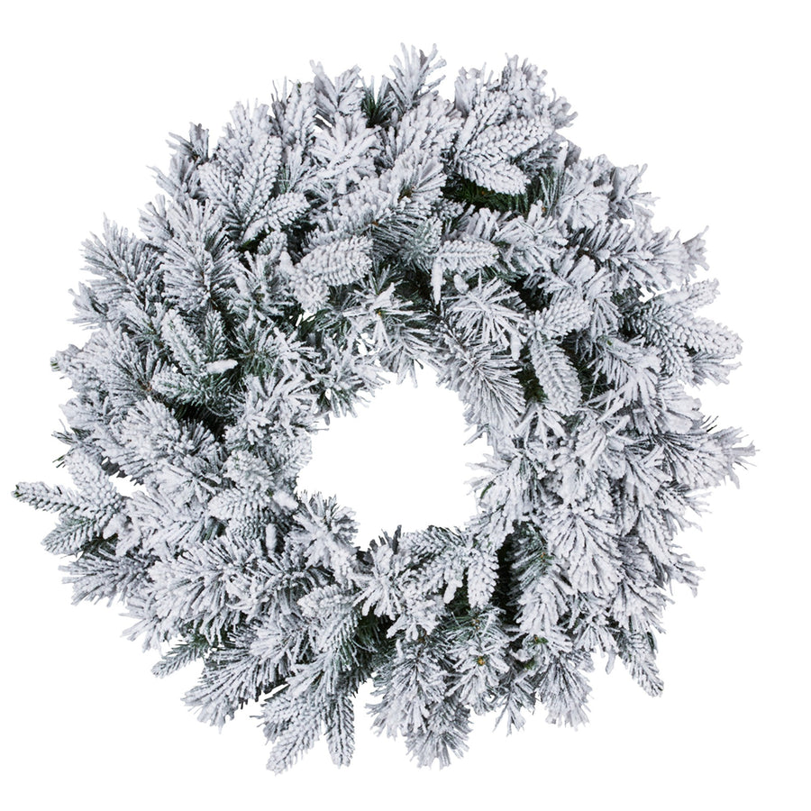 Christabelle Christmas Wreath Snowy Atica Pre-Lit with LED Lights Front Door Decoration Ornament