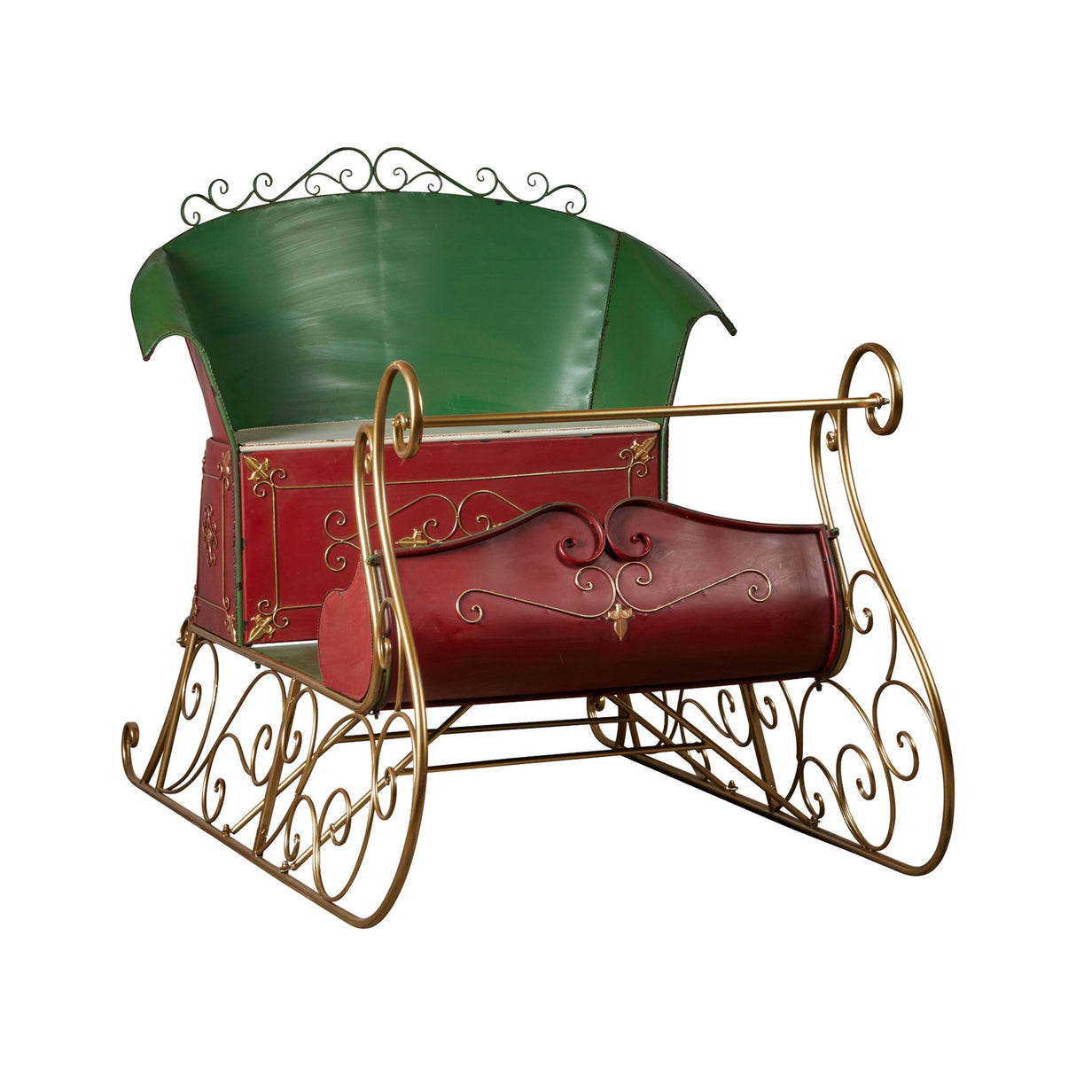 Christabelle Jumbo Life Size 210cm Rustic Christmas Sleigh Display Steel Art Christmas Decoration