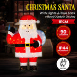 Christabelle 81cm Christmas Santa Display with Lights - Side View